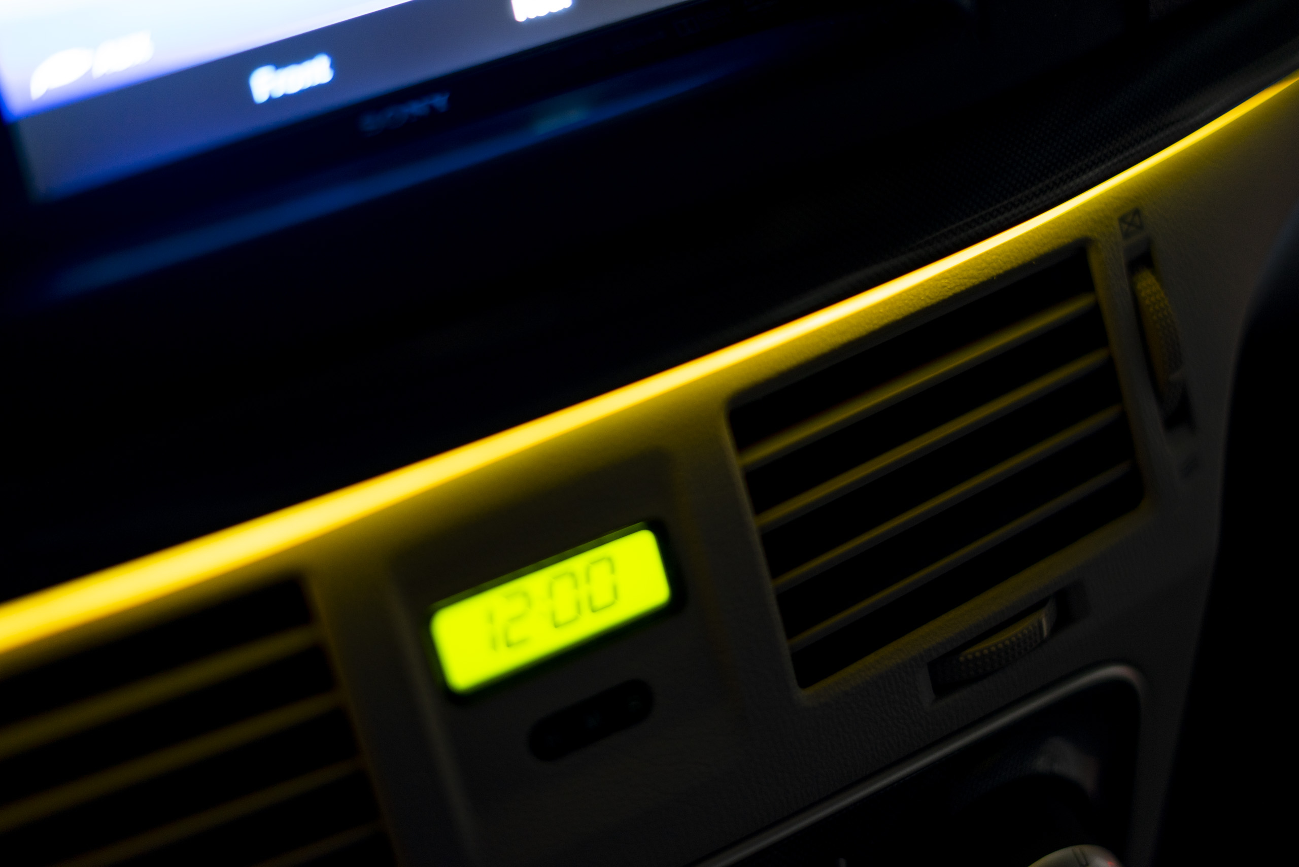 LED světlovodný pásek 1m (oranžový)