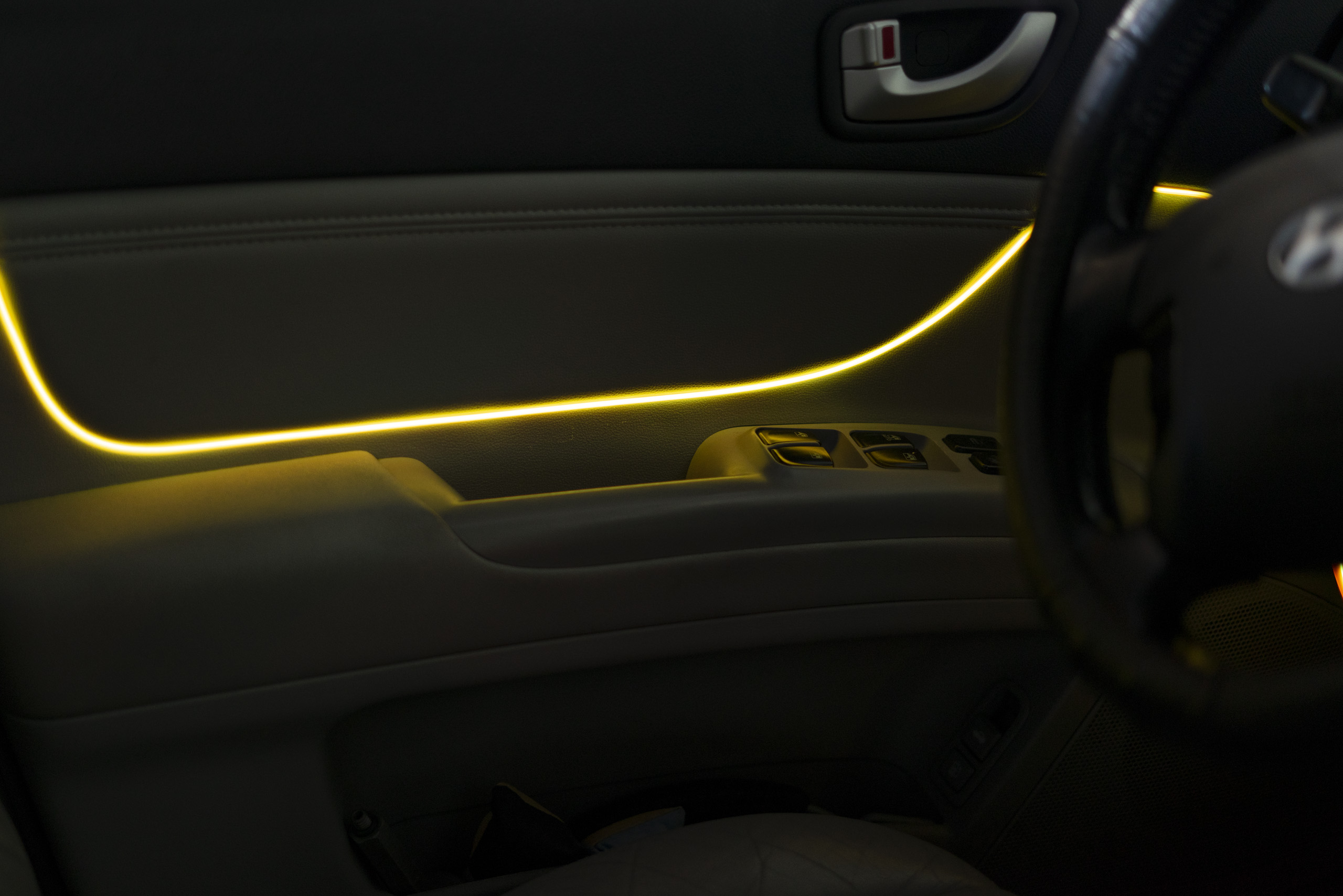 LED světlovodný pásek 2m (červený)