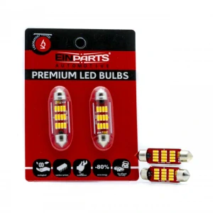 EPL308 LED žárovky C10W (12 x SMD 4014) 42mm 5000K CANBUS 12/24V