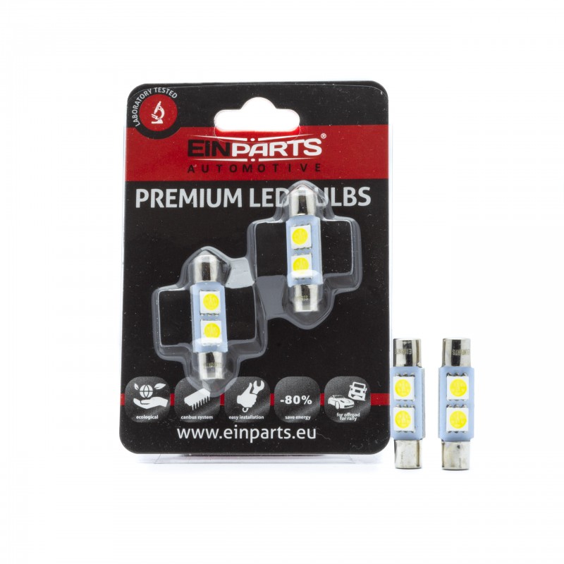 C3W LED žárovky (2 x SMD 4014) 28mm 5000K CANBUS