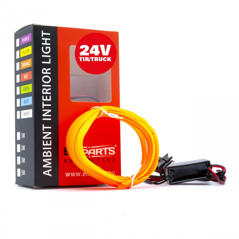 LED světlovodný pásek 2m (oranžový) 24V