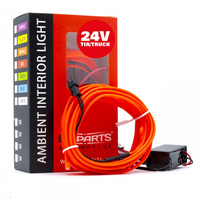 LED světlovodný pásek 3m (červený) 24V