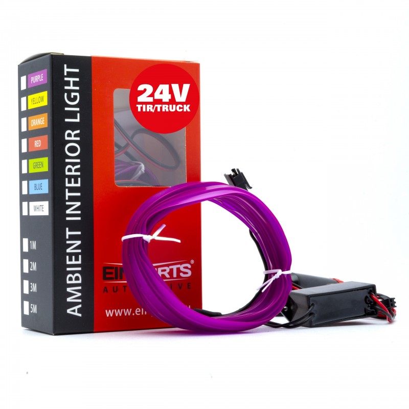 LED světlovodný pásek 3m (fialový) 24V
