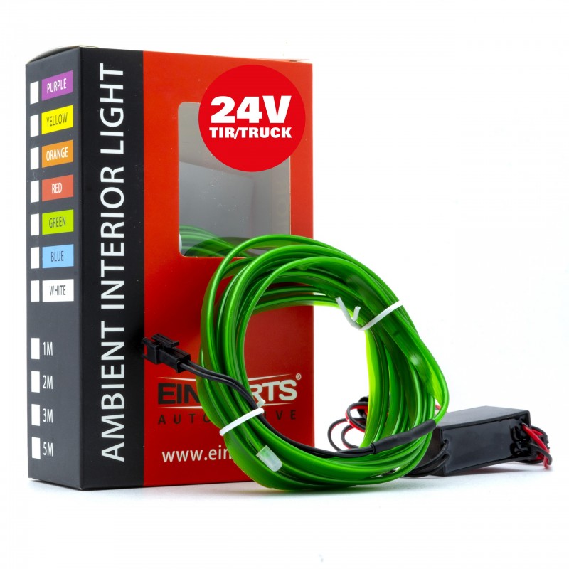 LED světlovodný pásek 3m (zelený) 24V