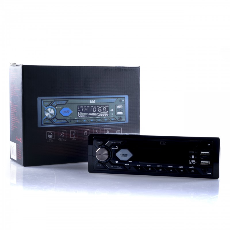 Autorádio 1-DIN (modré)
