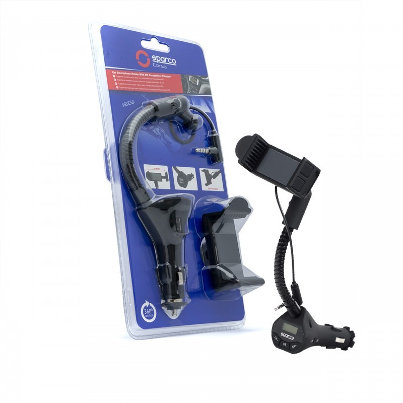 Držák na smartphone do auta s FM + handsfree