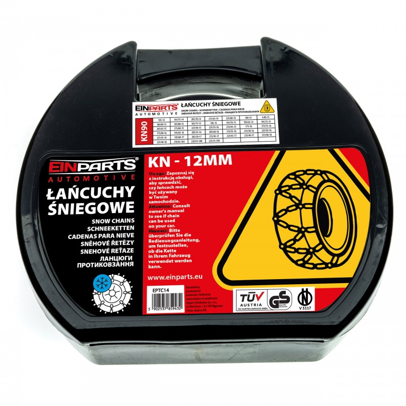 Sněhové řetězy KN90 12mm TÜV GS ÖNORM