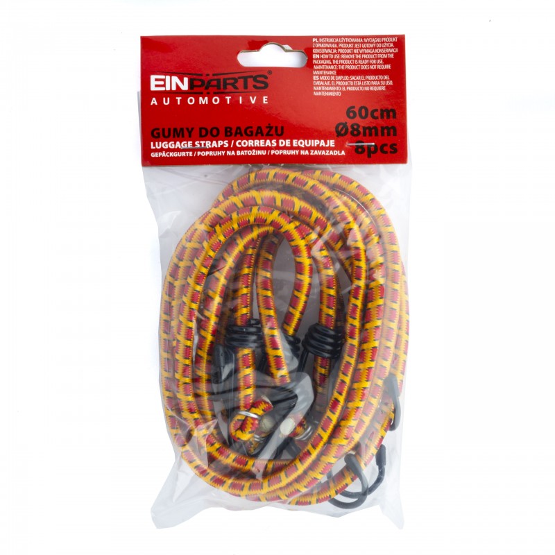 EPACC036 Elastická Gumová Lana Pro Upevnění Zavazadel 60cm 4ks.