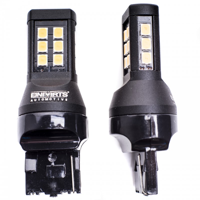 W21W LED žárovky (21 x SMD 2835) oranžová CANBUS