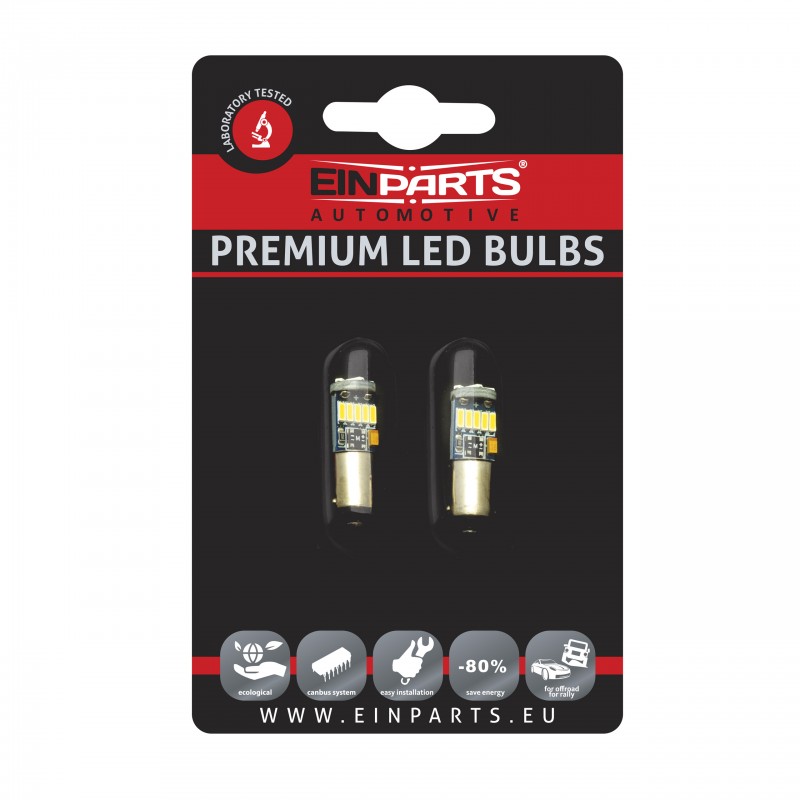 BA9S LED žárovky (15 x SMD 4014) 6000K CANBUS