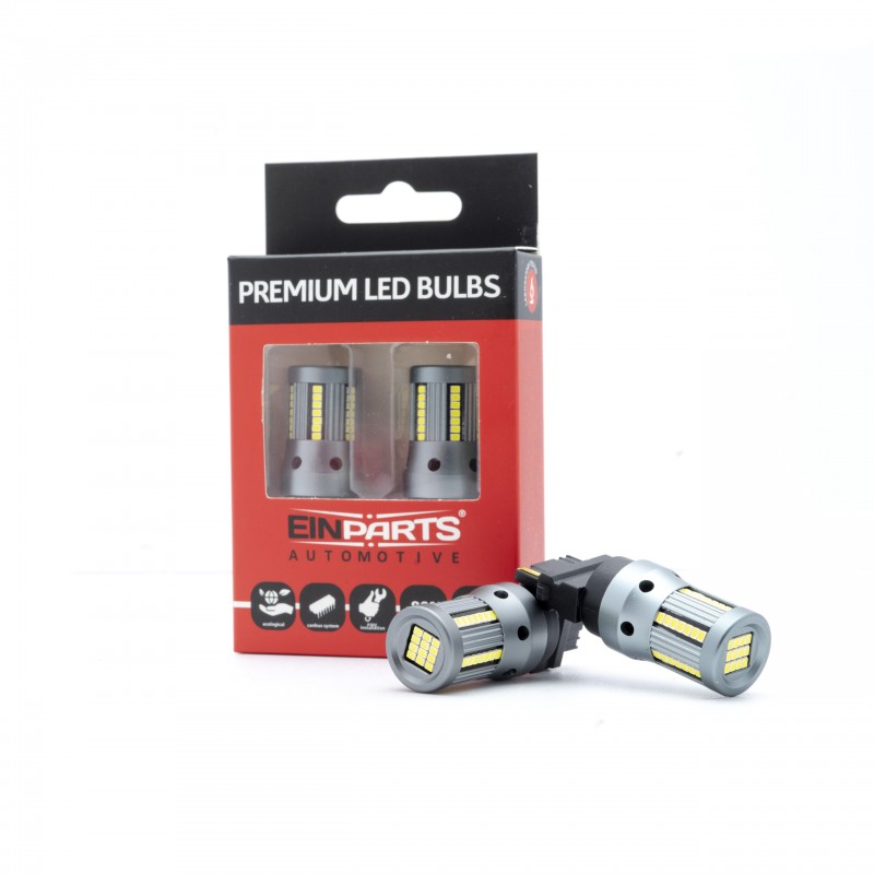 P27W LED žárovky (66 x SMD 2016) 6000K CANBUS