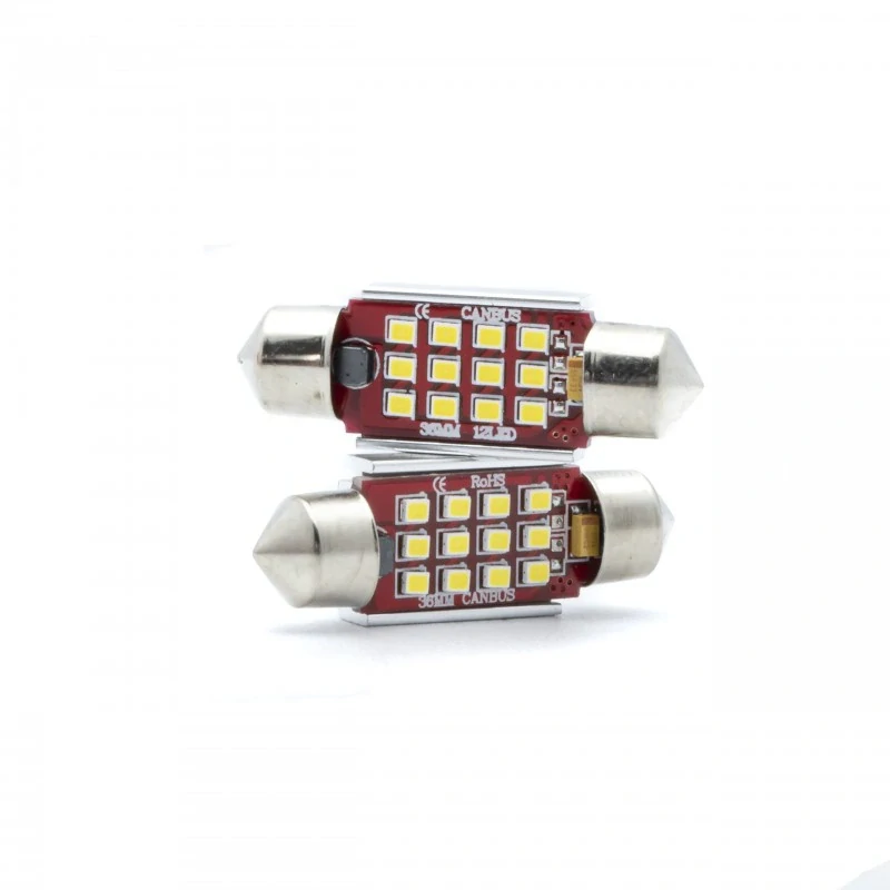 EPL302 LED žárovky C5W (12 x SMD 2016) 36mm 6000K CANBUS 12/24V