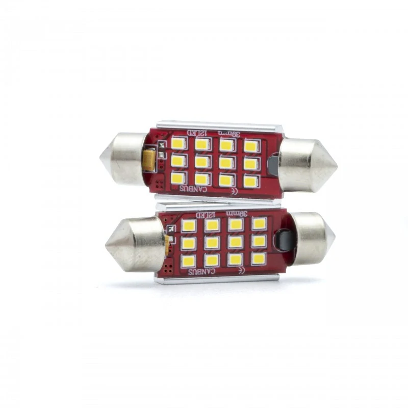 EPL303 LED žárovky C5W (12 x SMD 2016) 39mm 6000K CANBUS 12/24V