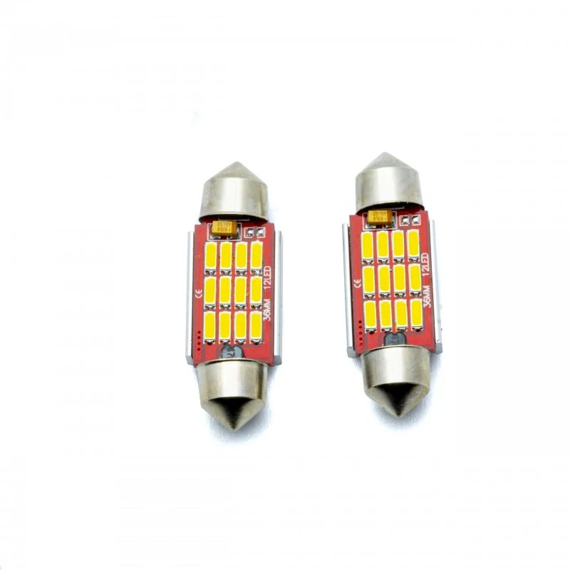 EPL306 LED žárovky C5W (12 x SMD 4014) 36mm 5000K CANBUS 12/24V