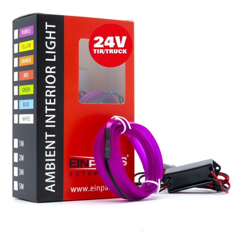 LED světlovodný pásek 1m (fialový) 24V