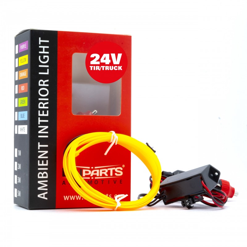 LED světlovodný pásek 1m (jantar) 24V