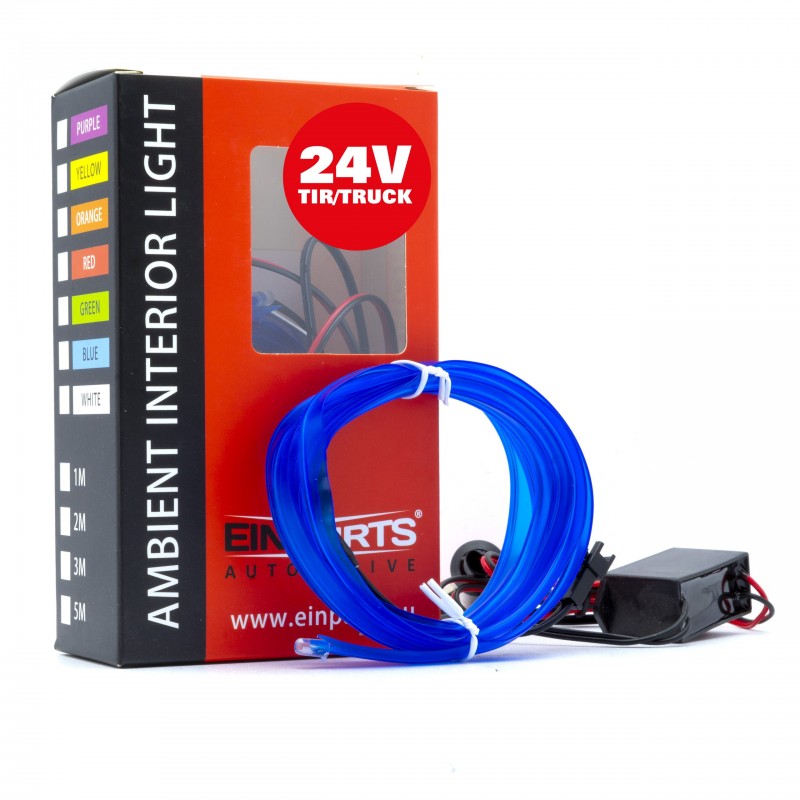 LED světlovodný pásek 2m (modrý) 24V
