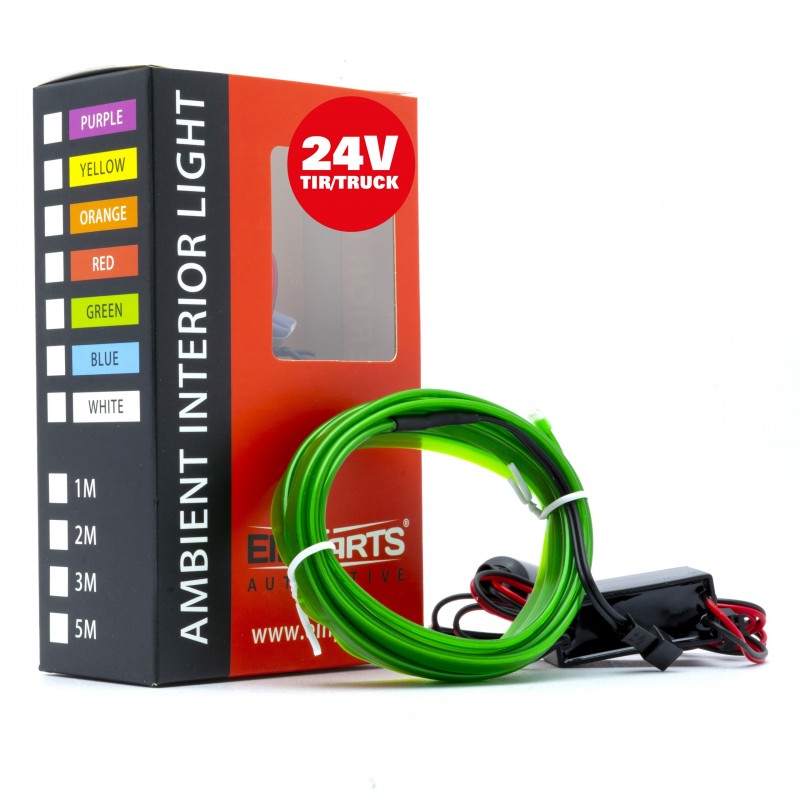 LED světlovodný pásek 2m (zelený) 24V