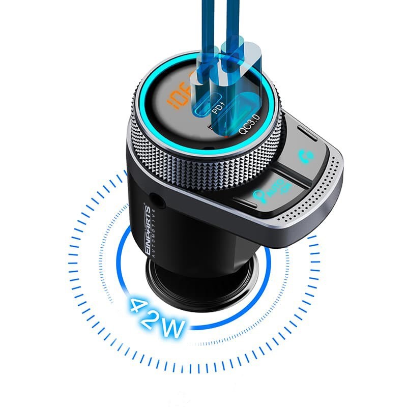 FM Vysílač Bluetooth PD QC 3.0 AUX