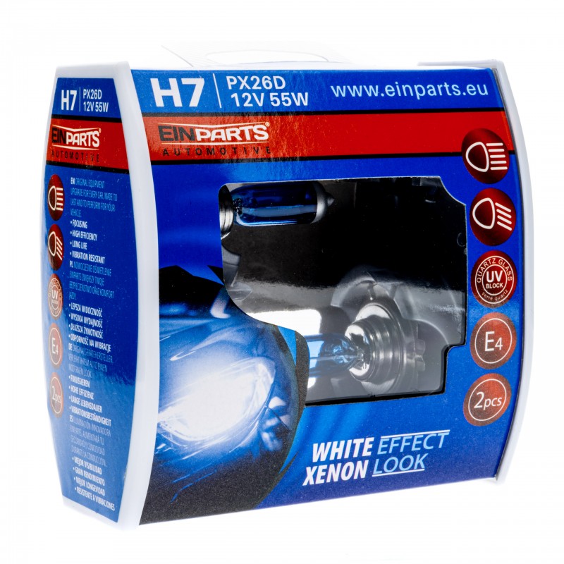 H7 Halogenové žárovky "White Effect Xenon Look"
