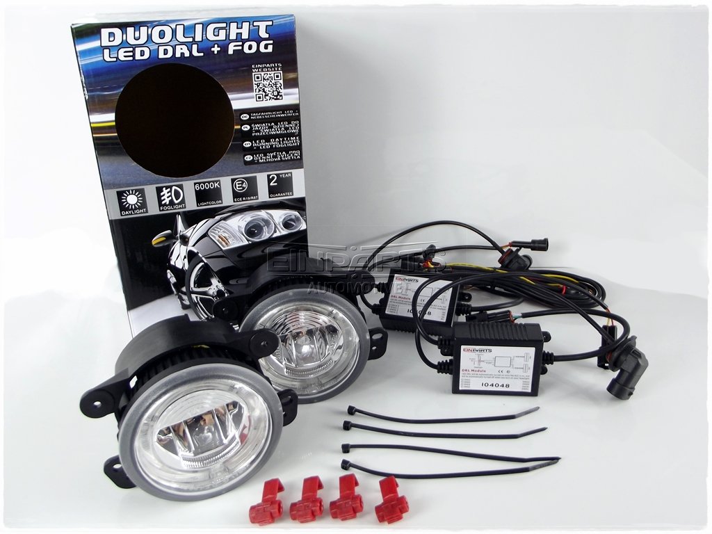 LED Světla Pro Denní Svícení s Mlhovkami JEEP Wrangler III JK (2006-2011)