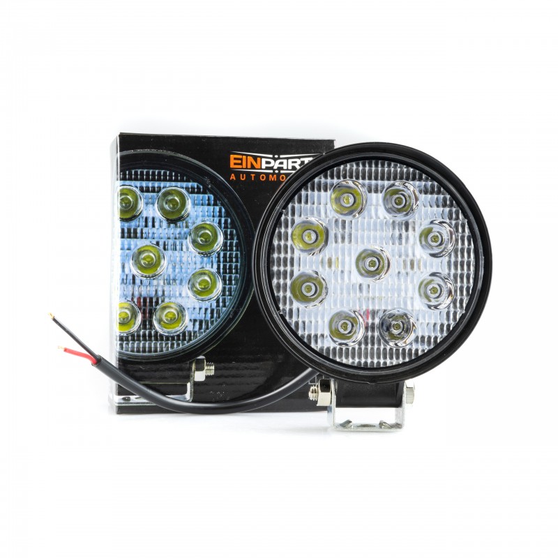 LED Pracovní světlo 9W (9 x 1W EPISTAR) 30° (kulaté)