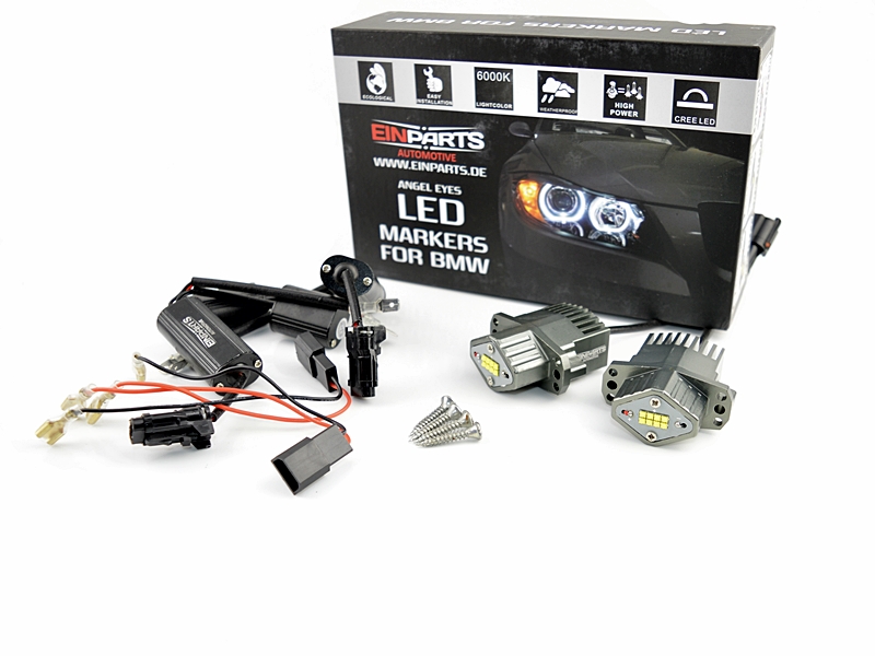 LED Markery 2 x 80W (CREE) do kroužků BMW 3 E90/E91 (2004-2008) (B)
