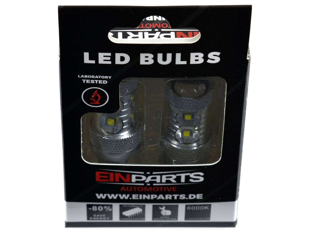 W21W LED žárovky 50W (10 x CREE XT-E) 6000K
