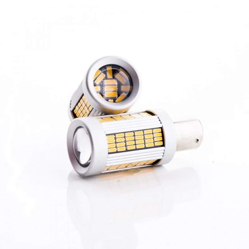 EPL159 LED žárovky P21W (135 x SMD 4014) oranžová CANBUS