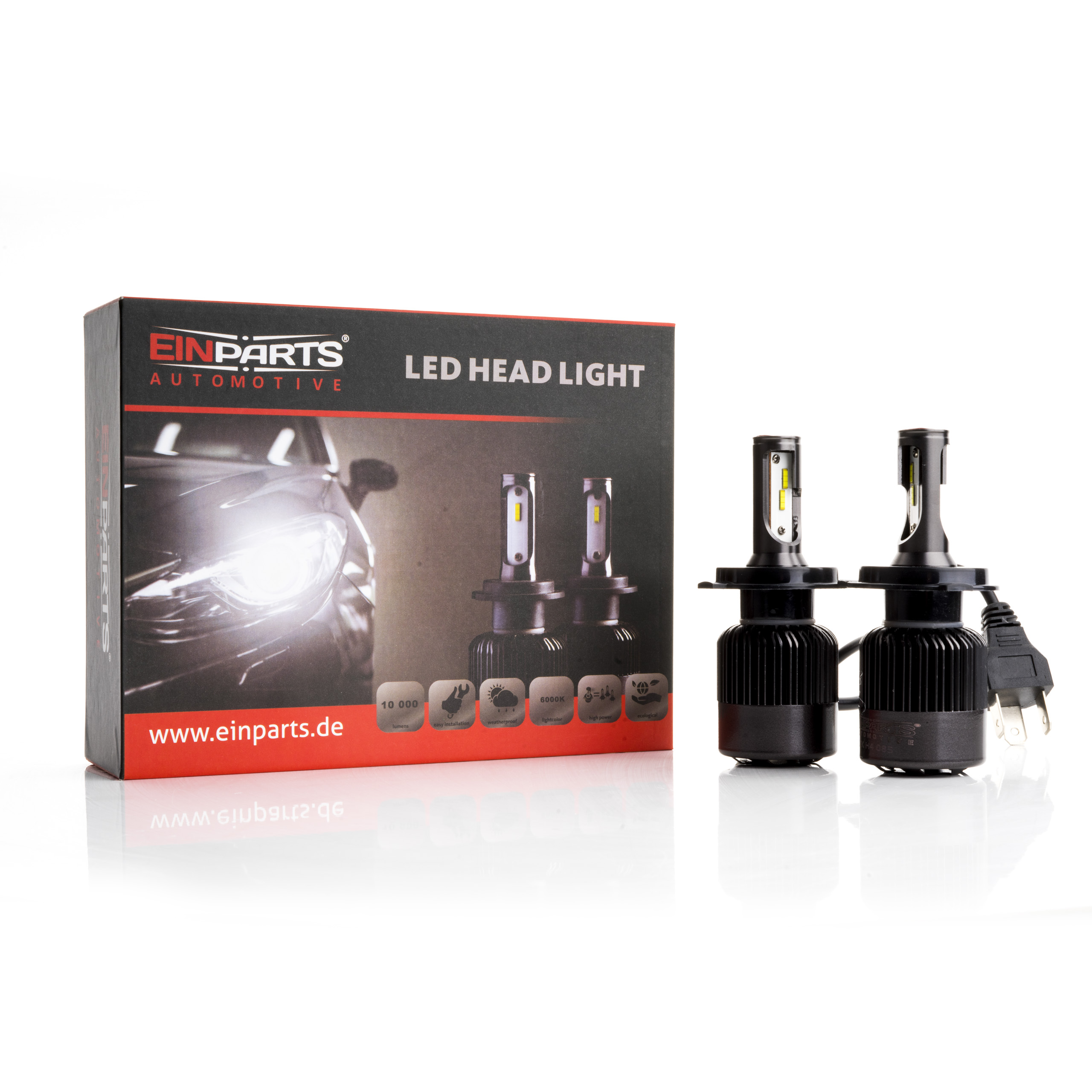 H4 LED žárovky 34/68W (4 x LED FLIP CHIP) 6000K CANBUS