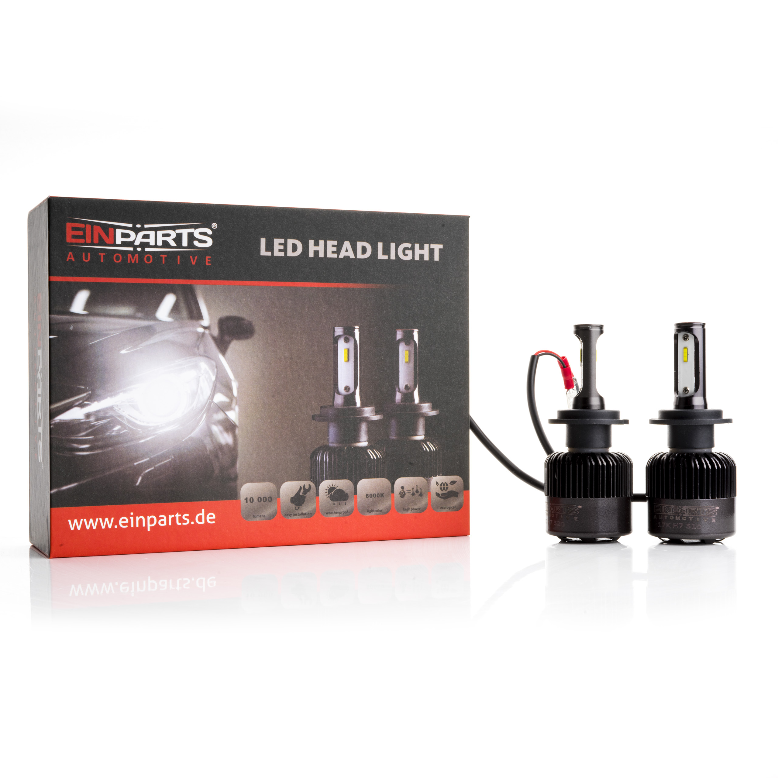 H7 LED žárovky 34W (2 x LED FLIP CHIP) 6000K CANBUS
