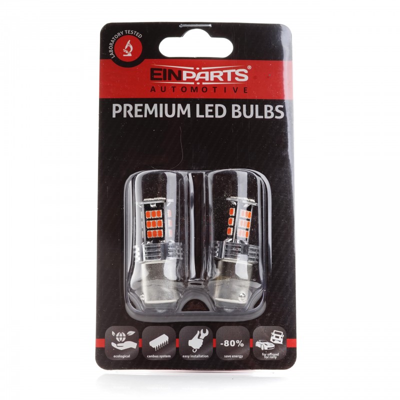 P21W LED žárovky (30 x SMD 3020) červená CANBUS