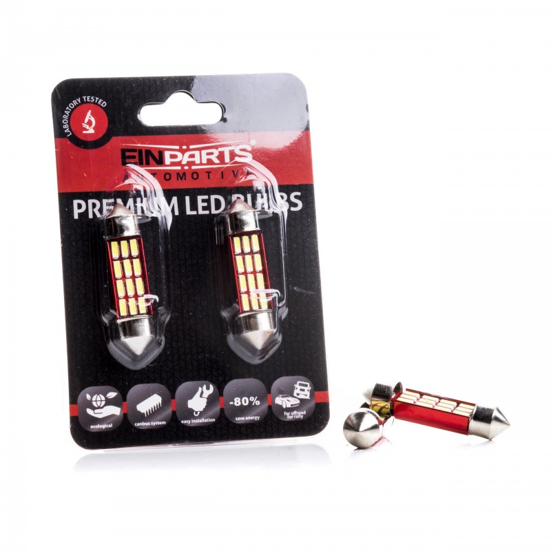 C5W LED žárovky (12 x SMD 4014) 36mm 6000K CANBUS