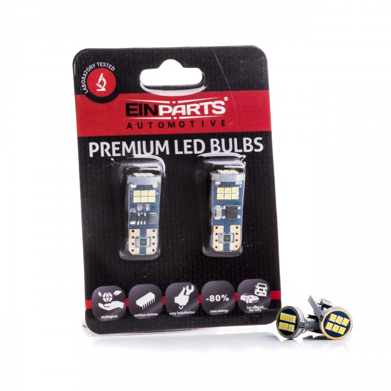 W5W LED žárovky (18 x SMD 2016) 6000K CANBUS