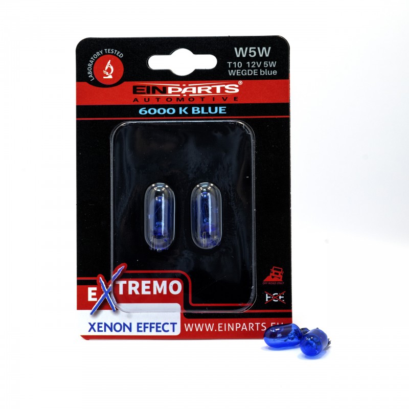W5W Halogenové žárovky 5W (modrá) 12V EXTREMO