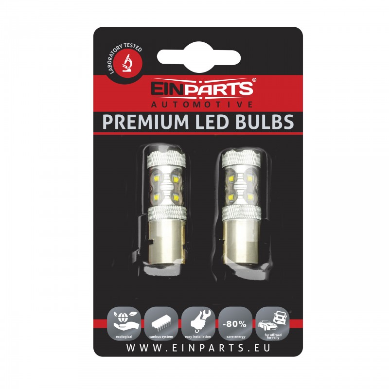 BA20D LED žárovky 50W (10 x CREE XB-D) 6000K