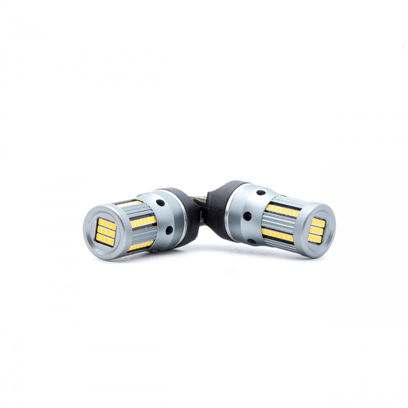 W21W LED žárovky (66 x SMD 2016) oranžová CANBUS (C)