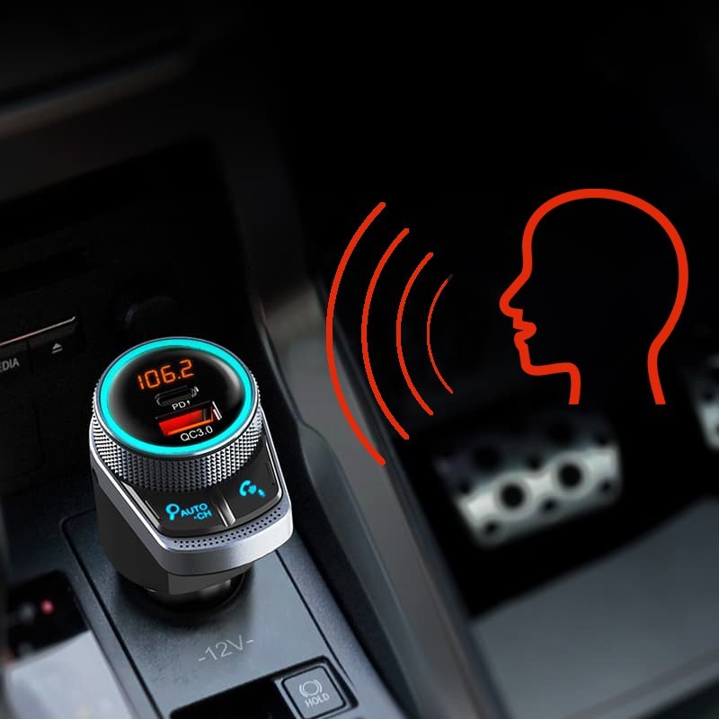 FM Vysílač Bluetooth PD QC 3.0 AUX