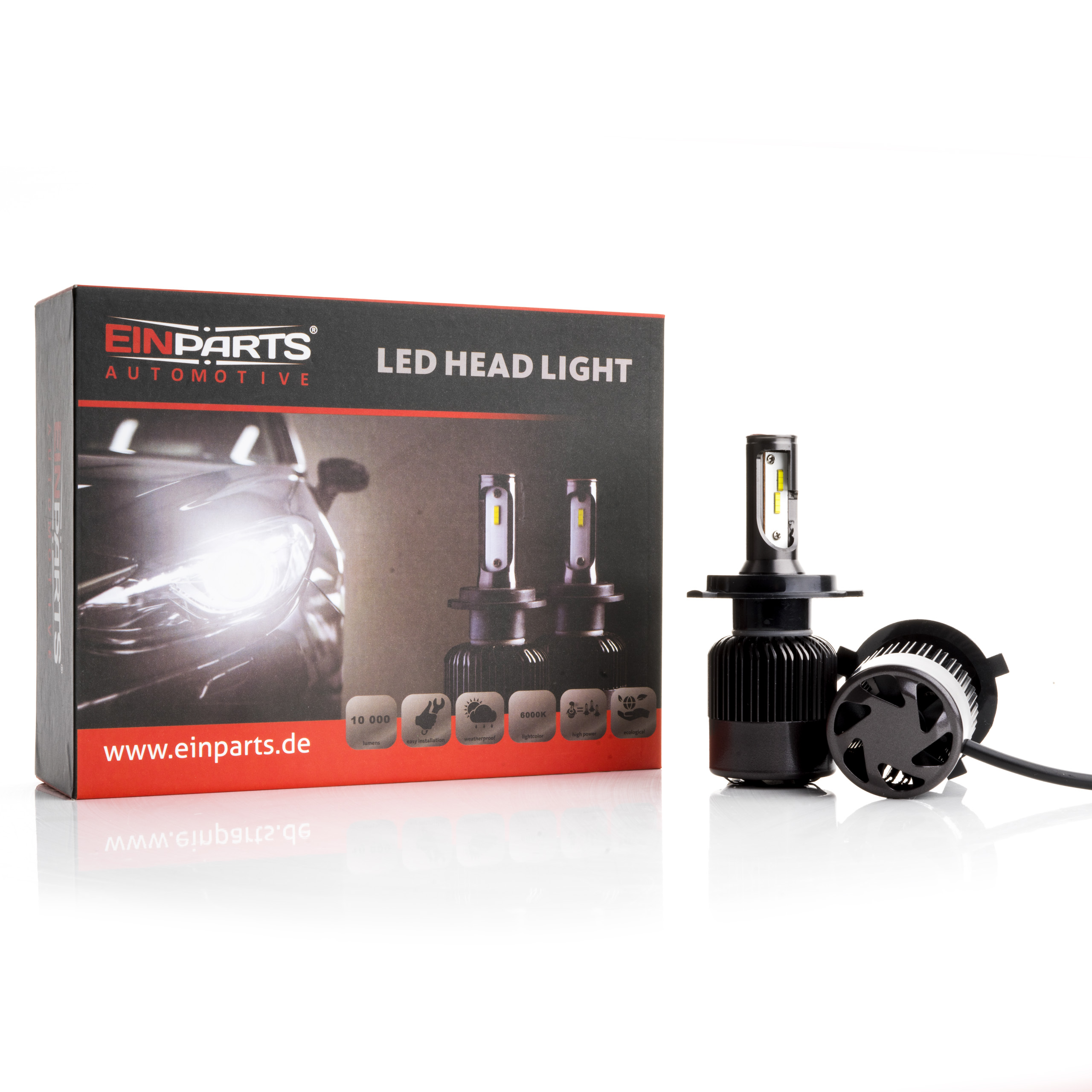 H4 LED žárovky 34/68W (4 x LED FLIP CHIP) 6000K CANBUS