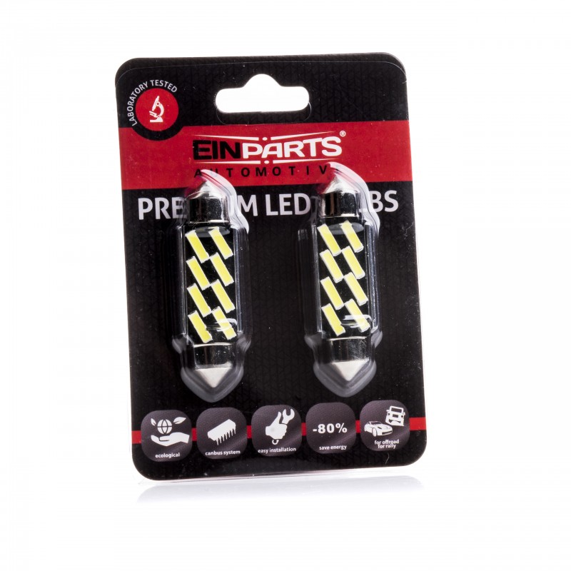 C10W LED žárovky (8 x SMD 7020) 42mm 6000K CANBUS