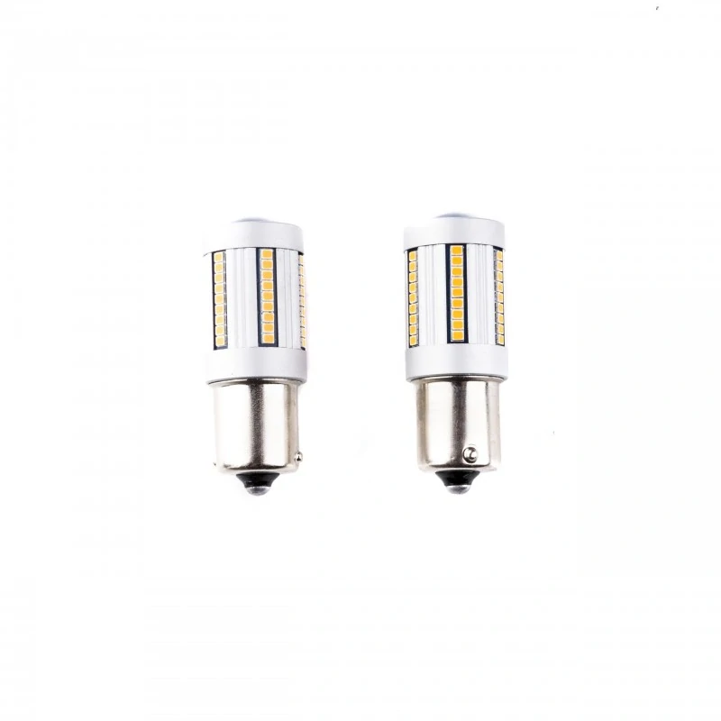 EPL252 LED žárovky P21W (66 x SMD 2016) oranžová CANBUS