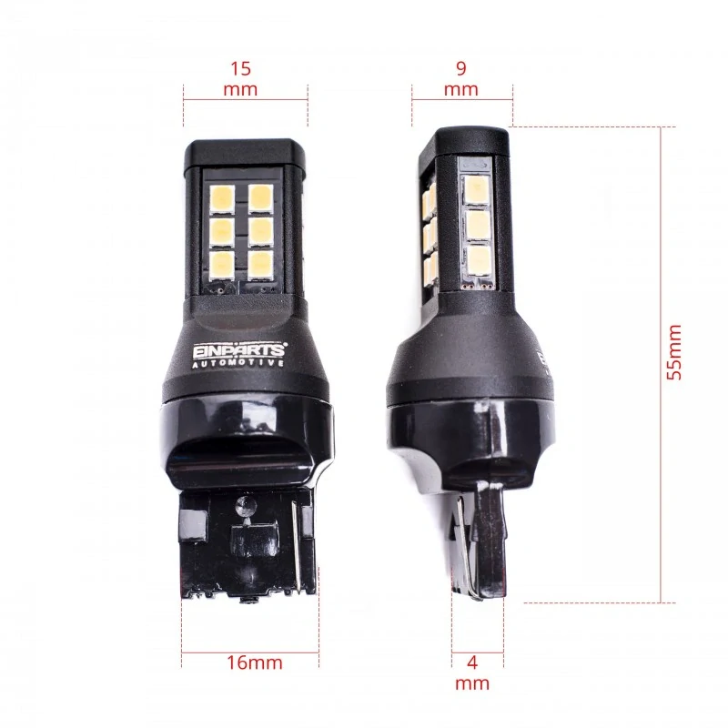 EPL248 LED žárovky W21W (21 x SMD 2835) oranžová CANBUS
