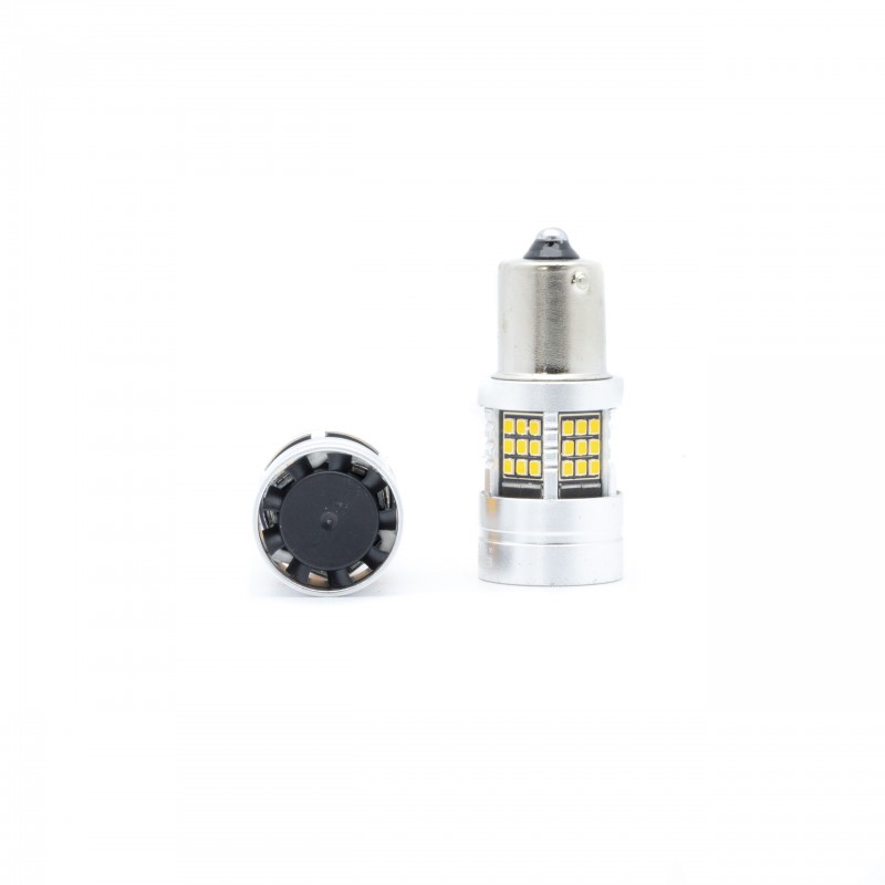 PY21W LED žárovky (54 x SMD 2016) jantar CANBUS