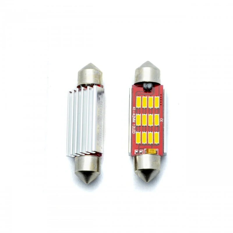 EPL308 LED žárovky C10W (12 x SMD 4014) 42mm 5000K CANBUS 12/24V