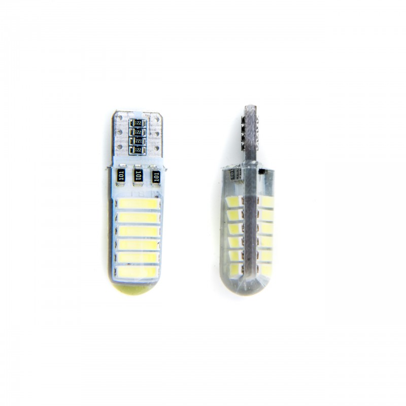 W5W LED žárovky (12 x SMD 7020) 6000K CANBUS