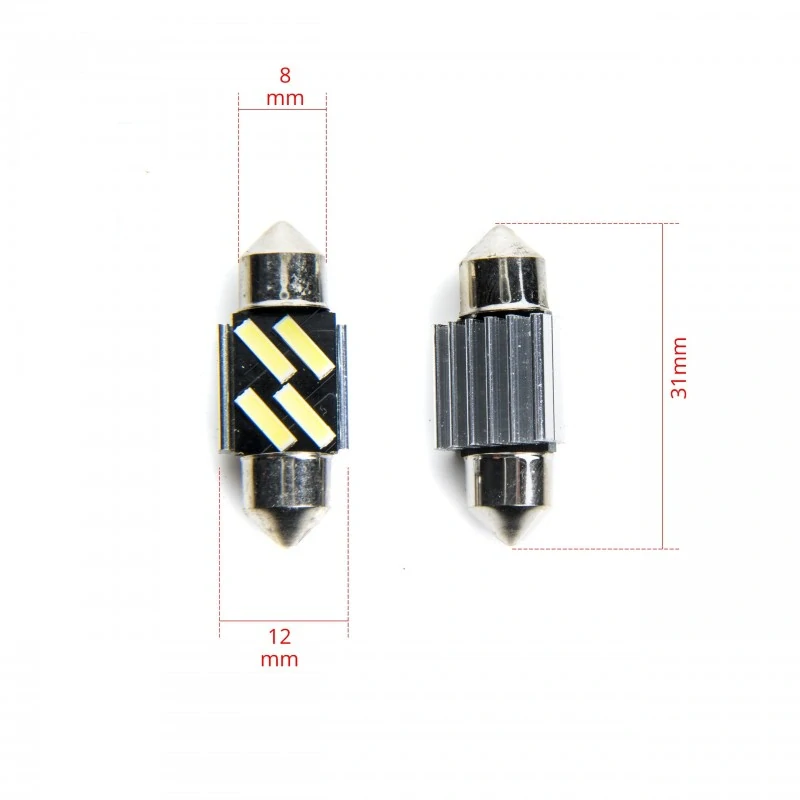 EPL214 LED žárovky C5W (4 x SMD 7020) 31mm 6000K CANBUS