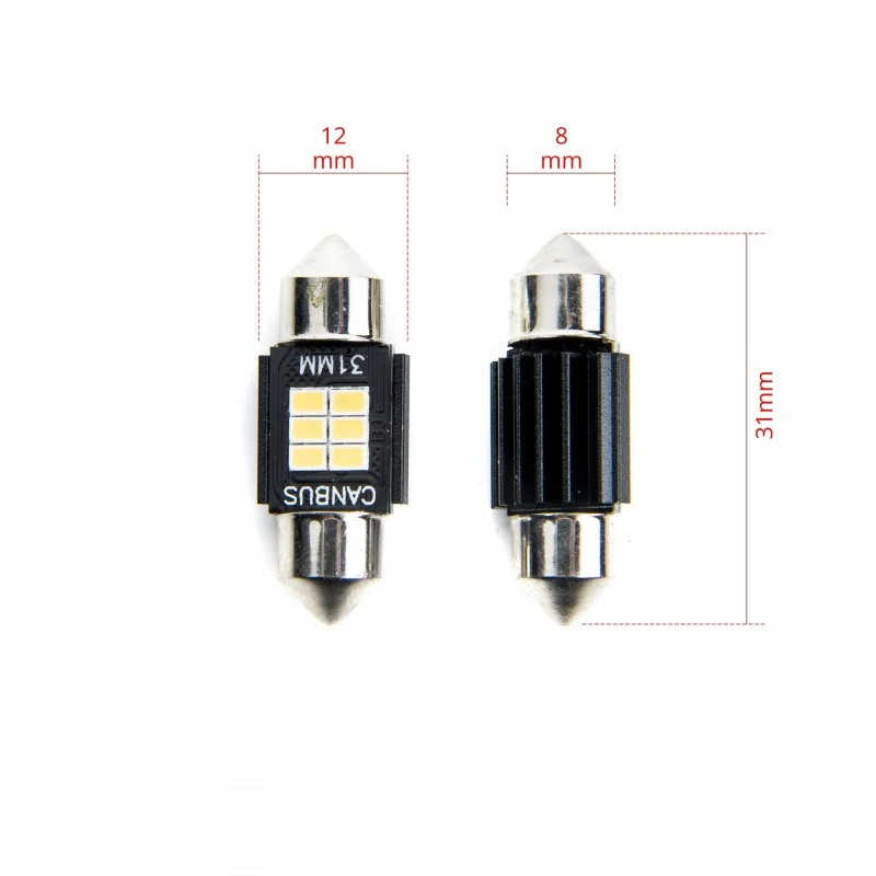 EPL194 LED žárovky C5W (6 x SMD 2016) 31mm 6000K CANBUS