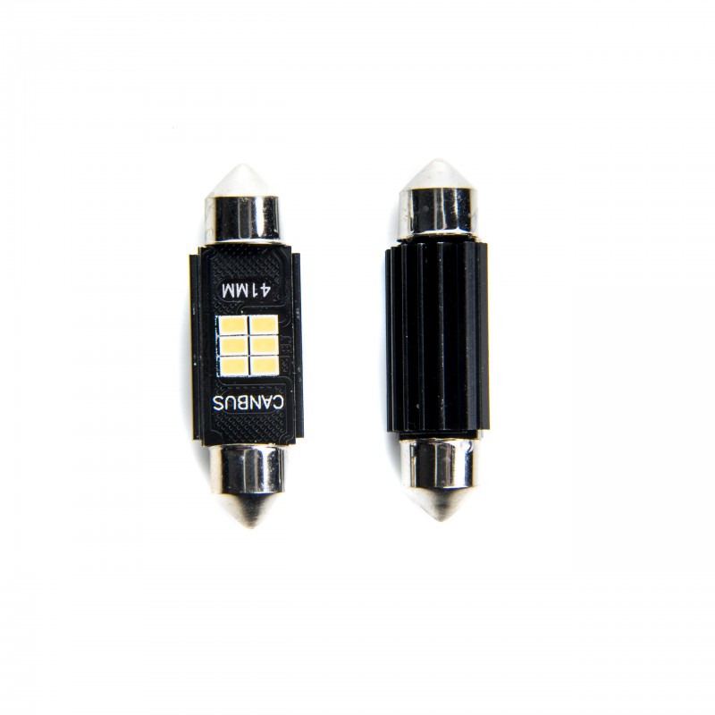 C10W LED žárovky (6 x SMD 2016) 42mm 6000K CANBUS