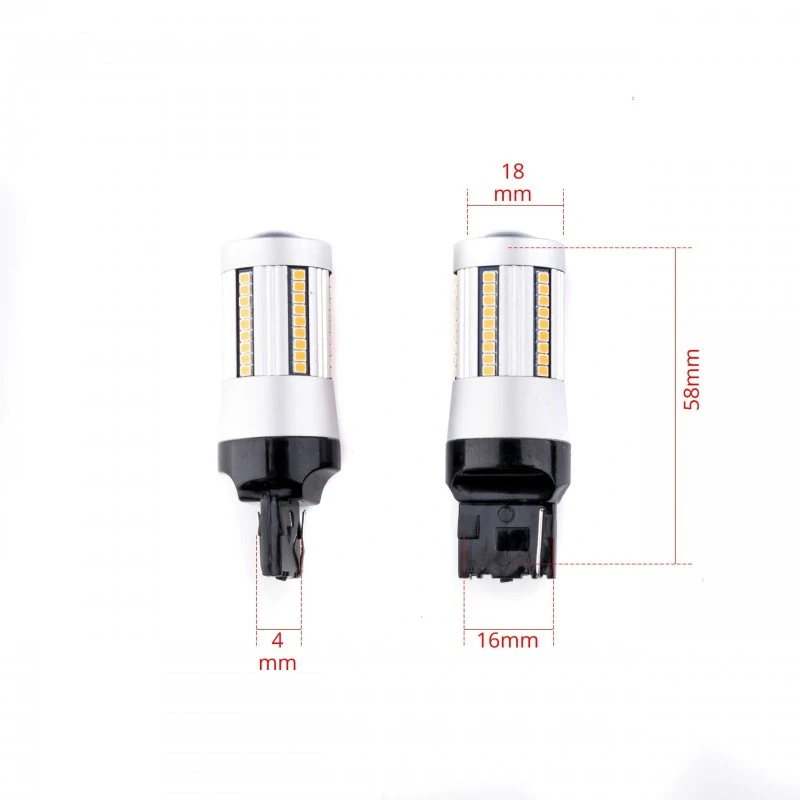 EPL260 LED žárovky W21W (66 x SMD 2016) oranžová CANBUS