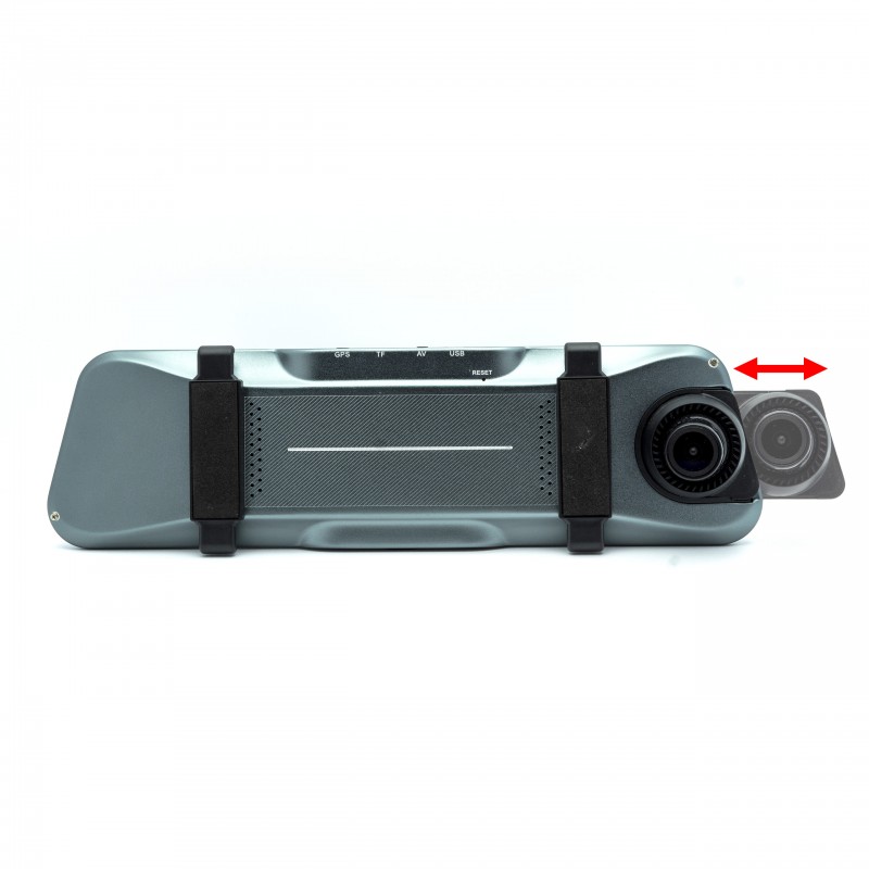 DVR videorekordér do auta se 9.6" monitorem ve zpětném zrcátku FHD 1080P 170° (+couvací kamera)